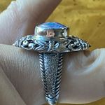 Australian Boulder Opal Sterling Silver Ring Size 7.25 Photo 2