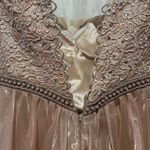 Abby Paris Lace Rhinestone Pearl Strapless Mini Dress Party Cocktail Prom Size 8 Photo 6