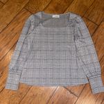 Anthropologie Black and White Houndstooth Top medium Photo 1