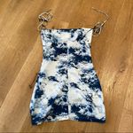 Beginning Boutique  Tie Dye Mini Dress in Blue & White Photo 2