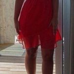 Red Belted Dress Size M Photo 0