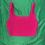 Babaton Aritzia Fuchsia Ribbed Cropped Top size Medium Photo 1