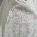 Paige Giulia Eyelet Flutter Sleeve Lightweight Slightly Sheer Linen Top Medium Photo 11