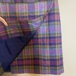 Brooks Brothers purple plaid wool wrap skirt Photo 1