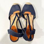 Ralph Lauren Lauren Cala Espadrille Wedge Sandals Women's Size 9 Navy Tan Photo 1