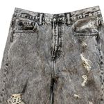 American Eagle  Grey Acid Wash Distressed Mom Jeans, Sz 8 Photo 9