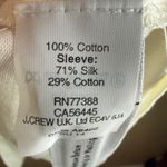 J.Crew NWT  White Swiss Dot Sheer Sleeve Silk Blend Cotton T-Shirt Top Size XS Photo 4