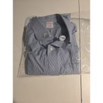 Brooks Brothers Men's Non Iron Dress Shirt, 17 33, Striped Blue Button Down Photo 8