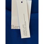 Bershka  Ribbed Cropped Long Sleeve Top Royal Blue Women's Size L Photo 3