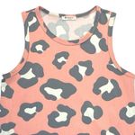 Bombom Sleeveless Cowprint Top Size Small pink gray white crewneck ultra soft Photo 1
