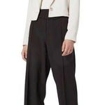 Topshop Pants Asymmetric Ruffle Overlay Design Durable Fabric Solid Black 14 NWT Photo 0