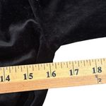 Velvet Gown Black Size Small V Neck Ruching Slit Long Sleeve Photo 3