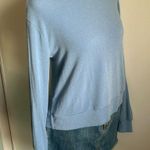 VOV Women’s Sample Knit Pullover Cut Out Back Sweater Blue Photo 3