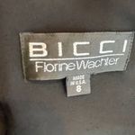 Vintage Bicci Florine Wachter Dress Black‎ Fur Cuffs Black Size 8 Photo 1