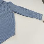 Tuckernuck Avon Lane Blue Striped Nina Swing Button Down Shirt Size LARGE Photo 10