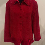 Red Textured Button Photo 0