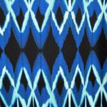 Calvin Klein  Blue Black Geo Scuba Knit Sleeveless Stretch‎ Sheath Dress Size 4 Photo 3