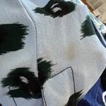 Proenza Schouler  pale blue leopard ikat print tie front waist crepe size 4 CL Photo 4