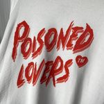 Zoe Karssen Poisoned Lovers Long Sleeve Graphic Sweater Medium White Crewneck Photo 2