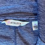 Athleta  Blissful Wrap Sweater Medium Blue Open Cardigan Hood Pockets Thumb Holes Photo 8