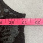 GILI XS Black Wool Jacquard Sweater Vest Cardigan Cascading Front Oversized Black Photo 7