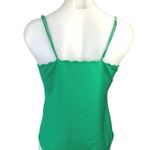 J.Crew  Green V Neck Scalloped Pullover Cozy Sleeveless Camisole Tank Top Size 0 Photo 1