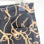 Ganni Denim Betsy Cropped Rope Printed High Waist Organic Cotton Jeans, Size 29 Photo 6