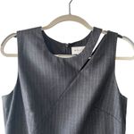 Milly  Dress Virgin Wool Cutout Shoulder Tailored Sheath Gray Pinstripe Size‎ 8 Photo 4