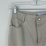 ZARA  Light Tan Beige Faux Leather Skinny Leg Pants Size 4 Photo 1