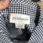 Peck & Peck  Checkered blue and white denim woman jacket size LARGE Photo 5