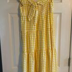 Old Navy Yellow and White Gingham Maxi Dress Photo 1