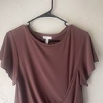 Leith  Women's Size‎ Small Purple Asymmetrical Twisted Career Formal Blouse Photo 1