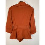 Valerie Bertinelli Womens Tie Waist Shawl Collar Jacket Orange Size Medium Photo 2
