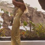 ZARA NWT  YELLOW PRINTED TULLE MIDI DRESS SIZE XS Photo 4