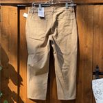 Coldwater Creek Women’s Cropped Flat Front Chino Khaki Pants Brown Size 8, NWT Photo 1