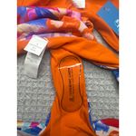 Cupshe ‎ Bikini Swimsuit Set Floral Print Orange Lace Up Back Womens Small S Photo 7