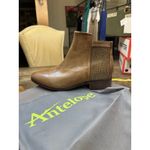 Antelope Carson Bootie Size 37 US 6-7 Taupe Brown Metallic Insert Distressed Photo 1