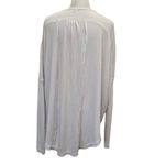 Free People  Relaxed Oversized Waffle Knit Henley Tunic Top White size Small Photo 4