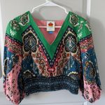 Farm Rio For Anthropologie Patterned Blouse Photo 0