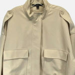 Rich Tan Cropped Military Style SHACKET from MARK ANDREW. SHIRT or JACKET! Size M Photo 0