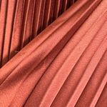 H&M Copper Satin Pleated Accordion Midi Skirt NWT Size 4 Small Photo 5