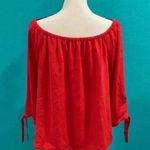 J.Crew  red off the shoulder dress in size small Photo 1