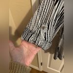 Avenue  Plus 3/4 Sleeves Stretchy 1/4 Zip Tunic Blouse Black White 26/28 4X Photo 3