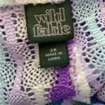 Wild Fable Crocheted Cover Up Pants 3X Purple Blue Photo 1