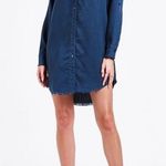 Dear John Women's Tencel Chambray Button Front Shirt Dress, Navy blue, Size XS Photo 0