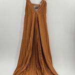 ALC Frank A.L.C Arianna Cutout Pleated Maxi Dress in Bronze Tone Photo 4