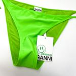 Ganni Solid Lime Green String Tie Bikini Bottoms Photo 4