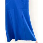 Karen Millen Women's Royal Cobalt Blue Dress sz 12 Curve Figure Form Cap Sleeve Photo 7