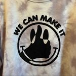 Mighty fine We Can Make It Smiley Face Thumbs Up Purple & White Tie Dye Crewneck Photo 4
