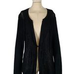 Sandro Fringe Ribbed Knit Cardigan Size 6 Photo 0